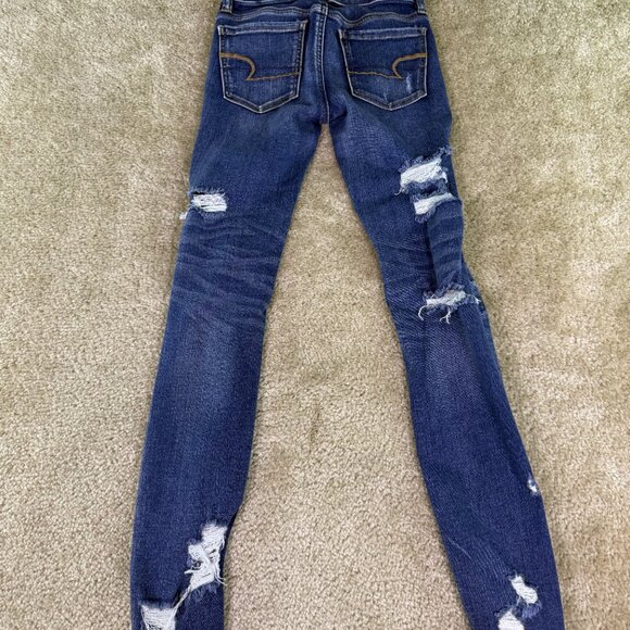 American Eagle Next Level Stretch Low Rise Jegging Crop Size 00 24x28 E799 - Picture 8 of 15